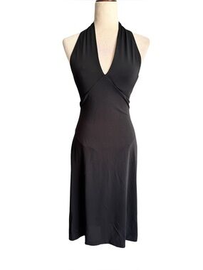 la perla halter dress La Perla Ritmo Women's Blue White Pink Midi Halter Viscose Strap Dress 48